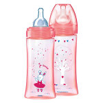 Dodie biberon initiation + anti - coliques 3 vitesses + 6m rose danseuse lot de 2 x 330ml