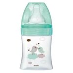 Dodie biberon anti - colique initiation + vert oiseaux t�tine ronde 3 vitesses d�bit 1 - 150ml