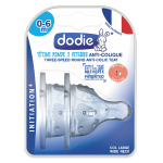 Dodie biberon initiation + anti - coliques 3 vitesses tétine ronde col large débit 1 + 0m 2 tétines Dodie biberon initiation + anti - coliques 3 vitesses tétine ronde col large débit 1 + 0m 2 tétines