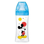 Dodie biberon initiation + anti - coliques 3 vitesses + 6m mickey bleu 330ml
