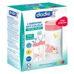 Dodie biberon sensation + anti - coliques + 0m cureuil lot de 2 x 270ml