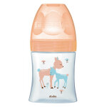 Dodie biberon sensation + anti - coliques en verre + 0m beige biche 150ml