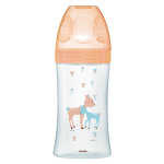 Dodie biberon sensation + anti - coliques en verre + 0m beige biche 270ml