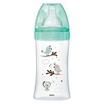 Dodie biberon initiation + anti - coliques 3 vitesses en verre + 0m vert oiseaux 270ml