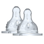 Dodie biberon initiation + anti - coliques 3 vitesses ttine ronde col large dbit 2 + 0m 2 ttines