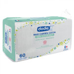Dodie hygiène & soin maxi carrés coton bio 60 unités Dodie hygiène & soin maxi carrés coton bio 60 unités