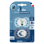 Dodie sucettes anatomiques 0 - 6 mois jour & nuit lot de 2 Dodie sucettes anatomiques 0 - 6 mois jour & nuit lot de 2