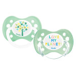Dodie sucette anatomique + 0m love my planet lot de 2 Dodie sucette anatomique + 0m love my planet lot de 2