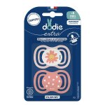 Dodie sucette anatomique + 6 mois f2 extra fine coloris rose x2