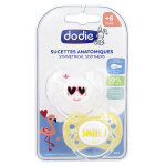 Dodie sucette anatomique + 6m silicone lunette smile lot de 2 Dodie sucette anatomique + 6m silicone lunette smile lot de 2
