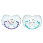 Dodie sucette anatomique + 18m fan papa & maman lot de 2 Dodie sucette anatomique + 18m fan papa & maman lot de 2
