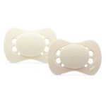Dodie sucette anatomique eco - conue + 0m beige lot de 2