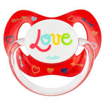 Dodie sucette physiologique + 18m love rouge Dodie sucette physiologique + 18m love rouge