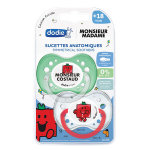Dodie sucette physiologique monsieur madame costaud + 18m lot de 2