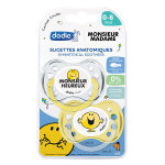 Dodie sucette physiologique monsieur madame heureux + 0m lot de 2