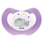 Dodie sucette physiologique nuit + 18m chat violet