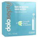 Doloseptyl bain de bouche sans alcool gencives sensibles 10 x 10ml