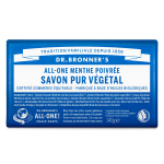 Dr bronner's savon pur végétal menthe poivrée 140g Dr bronner's savon pur végétal menthe poivrée 140g