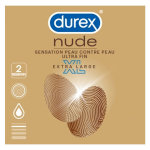 Durex nude préservatif ultra fin extra large 2 unités Durex nude préservatif ultra fin extra large 2 unités