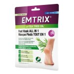 Emtrix masque pieds tout en 1 hydrate nourrit & exfolie 1 paire
