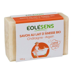 Eolsens savon au lait d'anesse bio chtaigne et argan 100g