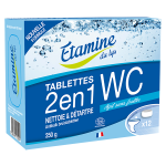 �tamine du lys sanitaire tablettes wc 2 en 1 bio 12 unit�s