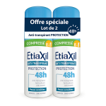 Etiaxil anti - transpirant aisselles compress peaux sensibles 100ml lot x2