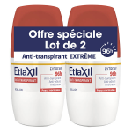 Etiaxil déodorant anti - transpirant aisselles extrême 96h roll on 2x50 ml Etiaxil déodorant anti - transpirant aisselles extrême 96h roll on 2x50 ml