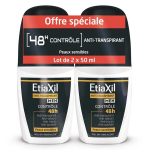 Etiaxil dodorant anti - transpirant men contrle 48h roll - on lot de 2 x 50ml