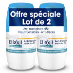 Etiaxil dodorant anti - transpirant protection 48h roll - on lot de 2 x 50ml