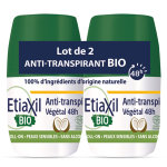 Etiaxil dodorant anti - transpirant vgtal 48h bio lot de 2 x 50ml