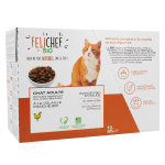Felichef eminc�s en sauce chat adulte volaille bio 12 sachets