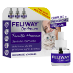 Feliway optimum pack co 3 recharges anti - stress chat nouvelle formule 3x30 jours