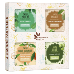 Fleurance nature - coffret 4 savons parfums bio - 4 savons de 100g