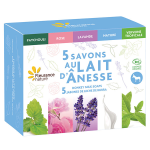Fleurance nature coffret 5 savons au lait d'ânesse bio Fleurance nature coffret 5 savons au lait d'ânesse bio
