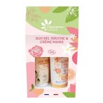 Fleurance nature duo gel douche agrumes + cr�me mains fleur d'oranger bio