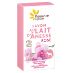 Fleurance nature savon au lait d'nesse rose bio 100g