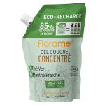 Florame eco - recharge gel douche concentr th vert et menthe frache bio 300ml