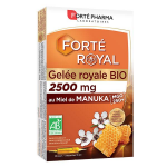 Fort pharma gele royale bio 2500 mg au miel de manuka immunit 10 ampoules