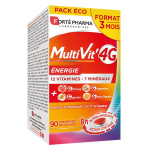 Forté pharma multivit'4g energie magnésium vitamines ginseng 90 comprimés Forté pharma multivit'4g energie magnésium vitamines ginseng 90 comprimés