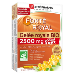 Fort pharma fort royal gele royale bio 2 500 mg et miel immunit 20 ampoules