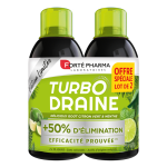 Fort pharma turbodraine citron menthe draineur minceur - lot de 2x500ml
