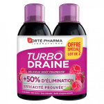 Fort� pharma turbodraine minceur boisson framboise lot de 2 x 500ml promo