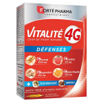 Fort� pharma vitalit� 4g d�fenses ginseng guarana gingembre 20 ampoules