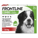 Frontline combo chien 40 - 60kg - anti - puces anti - tiques pour chien xl - 3 pipettes Frontline combo chien 40 - 60kg - anti - puces anti - tiques pour chien xl - 3 pipettes