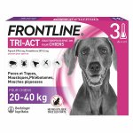 Frontline tri - act chiens l 20 - 40 kg 3 pipettes
