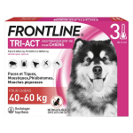 Frontline tri - act chiens xl 40 - 60 kg 3 pipettes