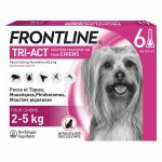 Frontline tri - act chiens xs 2 - 5 kg 6 pipettes
