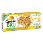 Gerbl� bio biscuit petit dej' c�r�ales & miel 132g