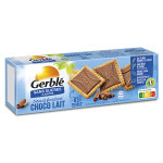 Gerbl sans sucres ajouts biscuits chocolat lait fondant 126g